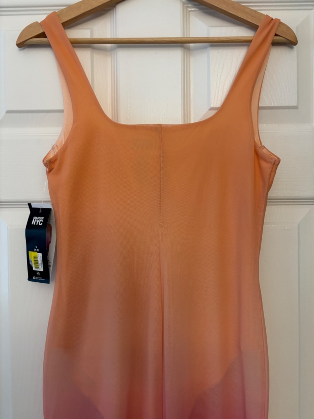 Madden NYC Ombré Mesh Maxi Dress Pink Orange Size S - Picture 7 of 11